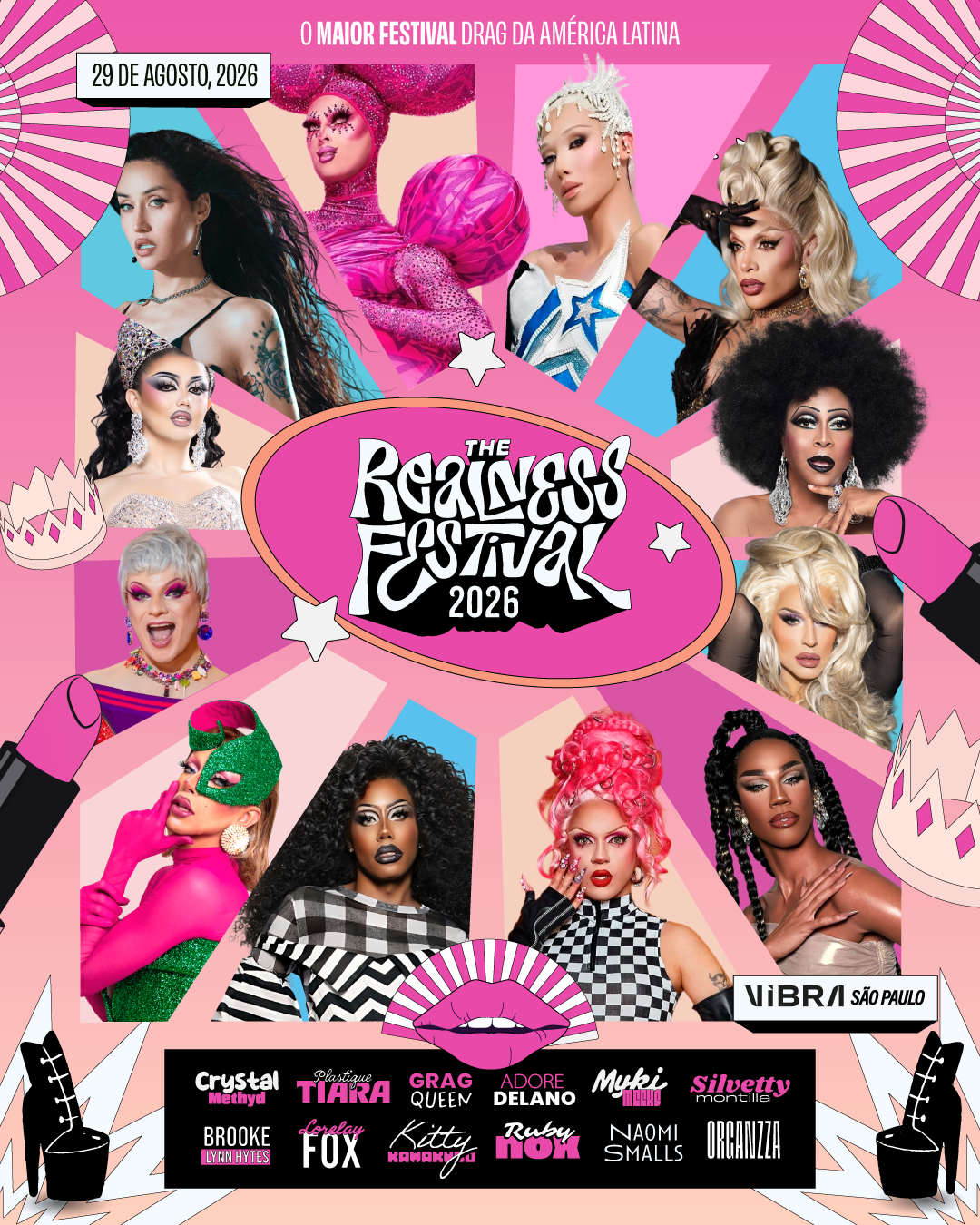 Realness Festival 2026: Violet Chachki brilha em line-up que reafirma potência global do Brasil