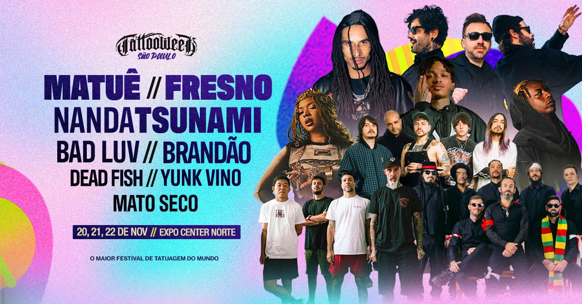 Tattoo Week 2026: Do Rock ao Trap, Festival Conecta Música e Tatuagem